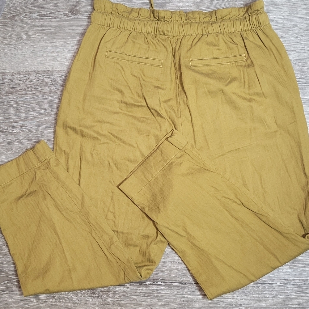 Loft High Rise Straight Paperbag Pants Large - Picture 2 of 4